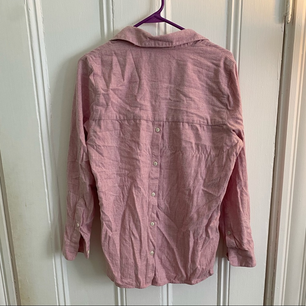 Madewell Flannel Pullover With Button Back M Euc - image 2